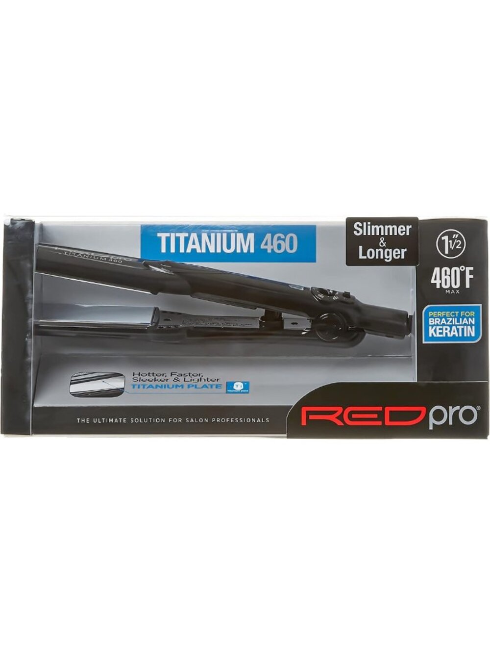 1.5” Titanium Flat Iron for Silk Press & Keratin Treatments, Frizz-Free, Instant